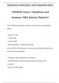 FOS3042- Exam 1 Questions and Answers 100% Solved | Rated A+