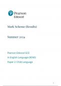  Pearson Edexcel GCE In English Language (9EN0) Paper 2: Child Language mark scheme june 2024 9eno/02