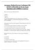 Aerospace Medical Service Craftsman CDC  Z4N071 UPDATED ACTUAL Exam  Questions and CORRECT Answers