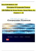 Solution Manual For Principles Of Corporate Finance 14th Edition By Richard Brealey, Stewart Myers  | All Chapters (1-34) | Latest Version 2024 A+