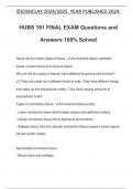 HUBS 191 FINAL EXAM Questions and Answers 100% Solved