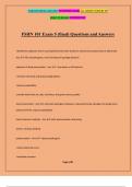 FSHN 101 Exam 5 (final) Questions and Answers