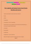 The Lymphatic and Immune System Exam Practice Questions and Answers