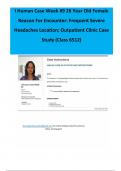 I Human Case Week #9 26 Year Old Female Reason For Encounter: Frequent Severe Headaches Location; Outpatient Clinic Case Study (Class 6512)