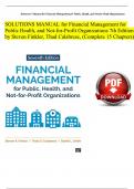 Solution Manual For Financial Management for Public, Health, and Not-For-Profit Organizations 7th Edition By Steven A. Finkler, Thad D. Calabrese, Daniel L. Smith  | All Chapters (1-15)  | Complete A+