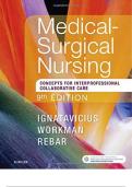 TEST BANK -- Medical-Surgical Nursing: Concepts for Interprofessional Collaborative Care, Single Volume 9th Edition by Donna D. Ignatavicius