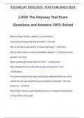 LUOA The Odyssey Test Exam Questions and Answers 100% Solved