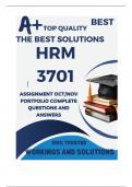 HRM3701 OCTOBER NOVEMBER PORTFOLIO (COMPLETE ANSWERS) Semester 2 2024 (785623) - DUE 28 October 2024