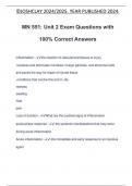 MN 551: Unit 2 Exam Questions with 100% Correct Answers