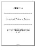 UF-GEB 3213 (Professional Writing in Business) - Latest Midterms Guide Q & S 2024.