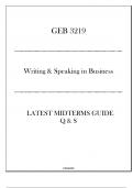 UF-GEB 3219 (Writing & Speaking in Business) - Latest Midterms Guide Q & S 2024