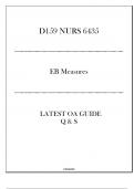 D159 NURS 6435 ( EB Measures) - Latest OA Guide Q & S 2024