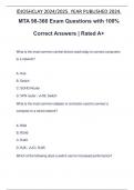 MTA 98-366 Exam Questions with 100% Correct Answers | Rated A+