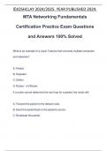 MTA Networking Fundamentals Certification Practice Exam Questions and Answers 100% Solved