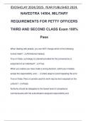 NAVEDTRA 14504, MILITARY REQUIREMENTS FOR PETTY OFFICERS THIRD AND SECOND CLASS Exam 100% Pass