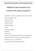 NR548 Final Exam Questions and Answers 100% Solved | Graded A+