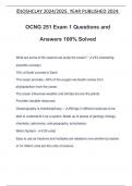 OCNG 251 Exam 1 Questions and Answers 100% Solved