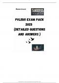 PVL1501 EXAM PACK 2025  {DETAILED QUESTIONS AND ANSWERS }