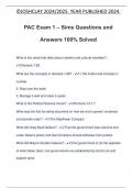 PAC Exam 1 – Sims Questions and Answers 100% Solved