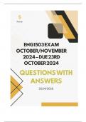 ENG1503 EXAM OCTOBER/NOVEMBER 2024 – DUE 23RD OCTOBER 2024