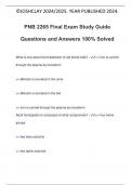 PNB 2265 Final Exam Study Guide Questions and Answers 100% Solved