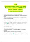 CNOR  {CERTIFIED NURSE OPERATING ROOM}  Exam Solved Questions With Revised  Correct Detailed Answers   >> BRAND NEW VERSION!! 