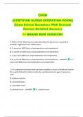 CNOR  {CERTIFIED NURSE OPERATING ROOM}  Exam Solved Questions With Revised  Correct Detailed Answers   >> BRAND NEW VERSION!! 