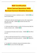 MAP Certification  Exam Solved Questions With  Revised Correct Detailed Answers 