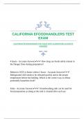 CALIFORNIA EFOODHANDLERS TEST EXAM WITH GUARANTEED ACCURATE ANSWERS