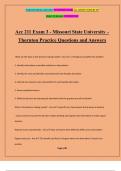 Acc 211 Exam 3 - Missouri State University – Thornton Practice Questions and Answers