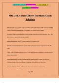 MO DECA State Officer Test Study Guide Solutions