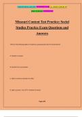 Missouri Content Test Practice: Social Studies Practice Exam Questions and Answers