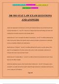 300 MO STAT LAW EXAM QUESTIONS AND ANSWERS