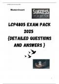 LCP4805 EXAM PACK 2025  {DETAILED QUESTIONS AND ANSWERS }