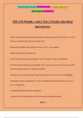 NSG 130 Module 1 and 2 Test 1 Practice Questions and Answers