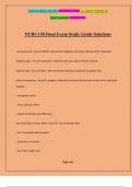 NURS 130 Final Exam Study Guide Solutions