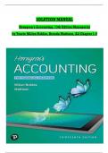 Complete Solution Manual Horngren’s Accounting 13th Edition Questions & Answers with rationales