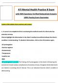 (2023 / 2024) ATI Mental Health Online Practice B with Questions and Verified Rationalized Answers, 100% Passing Score Guarantee