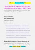 HESI - Medical Surgical Nursing test Questions and Answers (100% Pass)