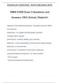 RMIN 5100S Exam 2 Questions and Answers 100% Solved | Rated A+