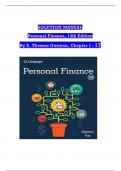 Garman/Fox's Personal Finance, 14th Edition Solution and Answer Guide, 2024 Complete Chapters 1 - 17, Verified Latest Version