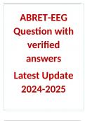 ABRET-EEG Question with verified answers Latest Update 2024/2025