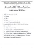 ServiceNow CSM CIS Exam Questions and Answers 100% Pass