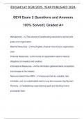 SEVI Exam 2 Questions and Answers 100% Solved | Graded A+