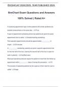 SimChart Exam Questions and Answers 100% Solved | Rated A+