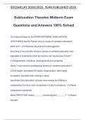 Subluxation Theories Midterm Exam Questions and Answers 100% Solved