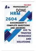 HRM2604 Assignment 5 (COMPLETE ANSWERS) Semester 2 2024 - DUE 29 October 2024