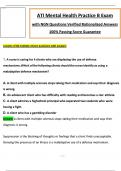 (2023 / 2024) ATI Mental Health Online Practice B with Questions and Verified Rationalized Answers, 100% Passing Score Guarantee 