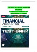 TEST BANK for Financial Accounting, 13th Edition by C William Thomas and Wendy M. Tietz Verified Chapters 1 - 12, Complete Newest Version