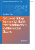 Advances in Experimental Medicine and Biology 1299 Peroxisome Biology: Experimental Models, Peroxisomal Disorders and Neurological Diseases